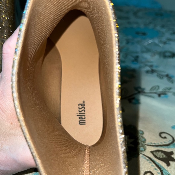 Melissa Women’s Drop Gold Glitter Boots - Picture 11 of 15